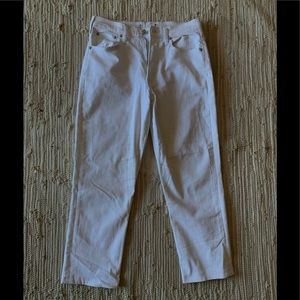 High waisted straight leg jeans,